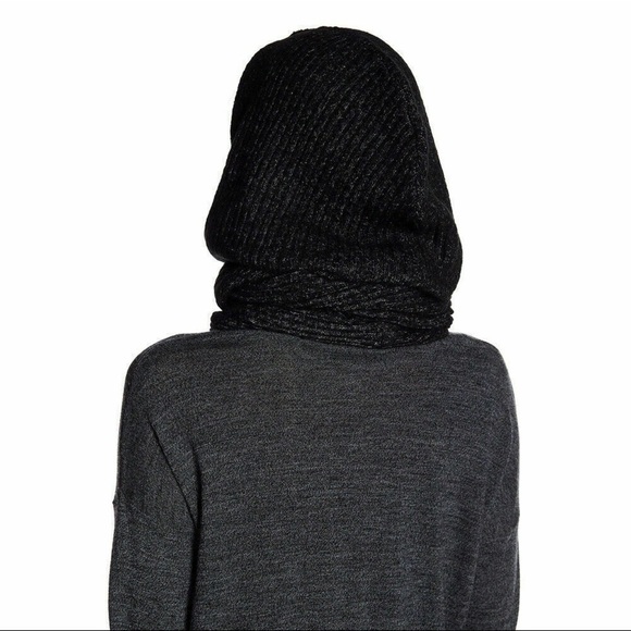 Free People Hooded Rib Knit Infinity Wrap Scarf NWT - Picture 5 of 10